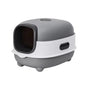 Large Capacity Enclosed Cat Litter Box with Hood and Scoop, Leak-Proof Design V767-P-ZM1674