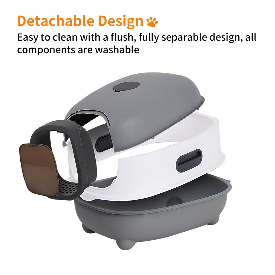 Leak-Proof Cat Littering Box V767-P-ZM1674-GY