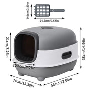Leak-Proof Cat Littering Box V767-P-ZM1674-GY