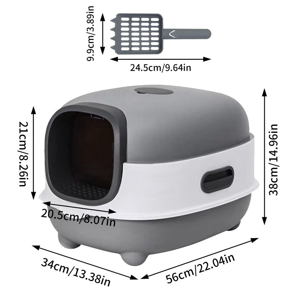 Leak-Proof Cat Littering Box V767-P-ZM1674-GY