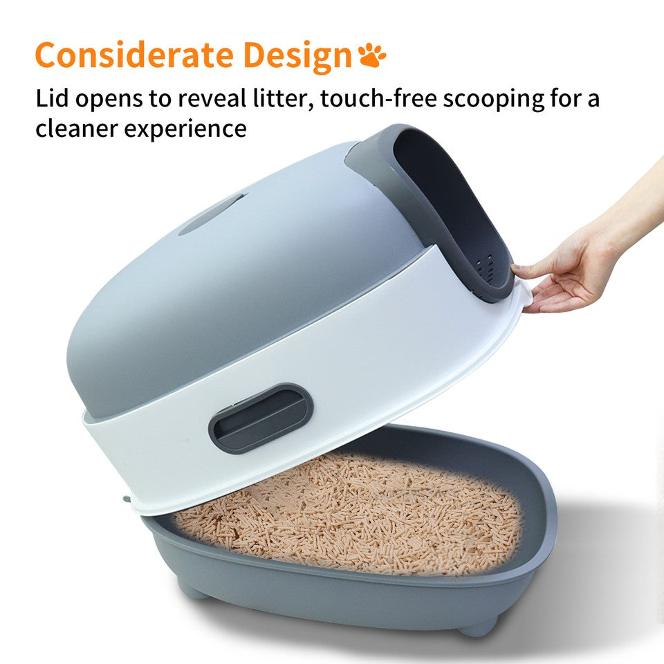 Leak-Proof Cat Littering Box V767-P-ZM1674-GY