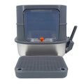 P&P Jumbo Stainless Steel Cat Litter Box for Multi-Cats Large Toilet Box with Removable Lid V767-P-ZM1828