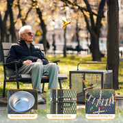 Heavy Duty Metal Bird Cage Parrot Transport Carrying Cage Large Pet Cages Aviary V767-P-ZN1683