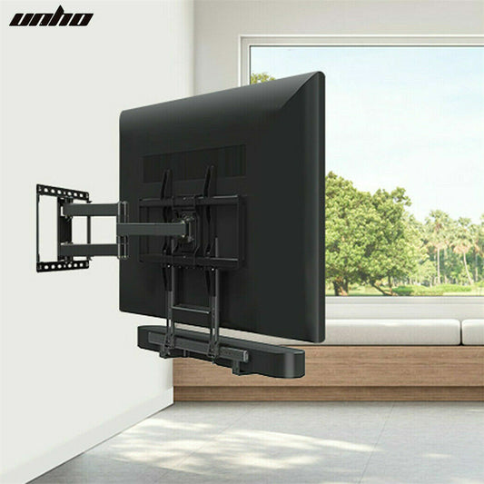 Universal Adjustable TV Soundbar Bracket Soundbar Mount Holder Wall 2Way Install V767-U-360B