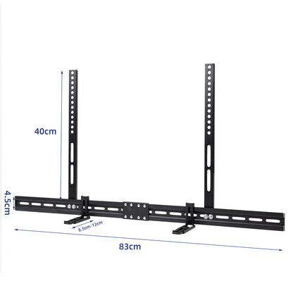 Universal Adjustable TV Soundbar Bracket Soundbar Mount Holder Wall 2Way Install V767-U-360B