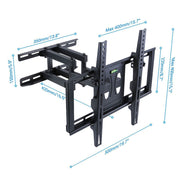 Tilt & Swivel Dual Arms TV Mount Cantilever Wall Bracket 40 46 50 55 56" LCD LED V767-U-420E