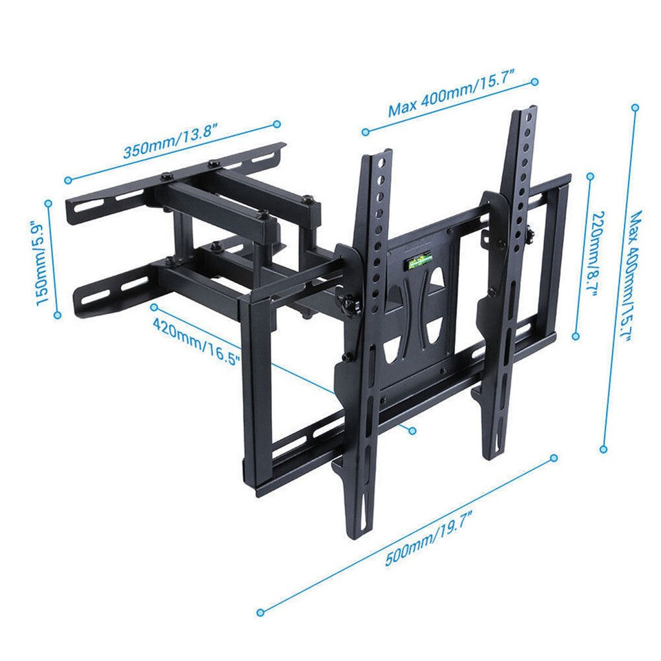 Tilt & Swivel Dual Arms TV Mount Cantilever Wall Bracket 40 46 50 55 56" LCD LED V767-U-420E