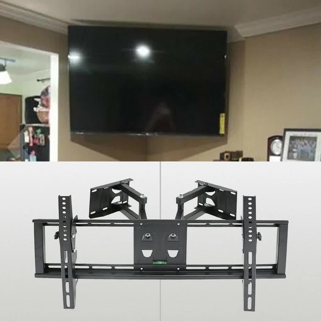 32"-65" Heavy Duty Wall Corner Tv Mount Articulating Premium Swing Arm Bracket V767-U-500A