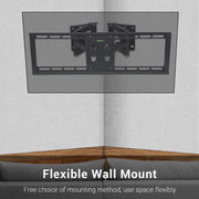 32"-65" Heavy Duty Wall Corner Tv Mount Articulating Premium Swing Arm Bracket V767-U-500A