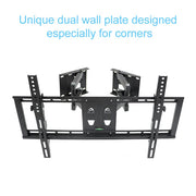 32"-65" Heavy Duty Wall Corner Tv Mount Articulating Premium Swing Arm Bracket V767-U-500A