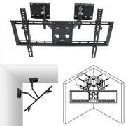 32"-65" Heavy Duty Wall Corner Tv Mount Articulating Premium Swing Arm Bracket V767-U-500A