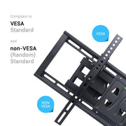 32"-65" Heavy Duty Wall Corner Tv Mount Articulating Premium Swing Arm Bracket V767-U-500A