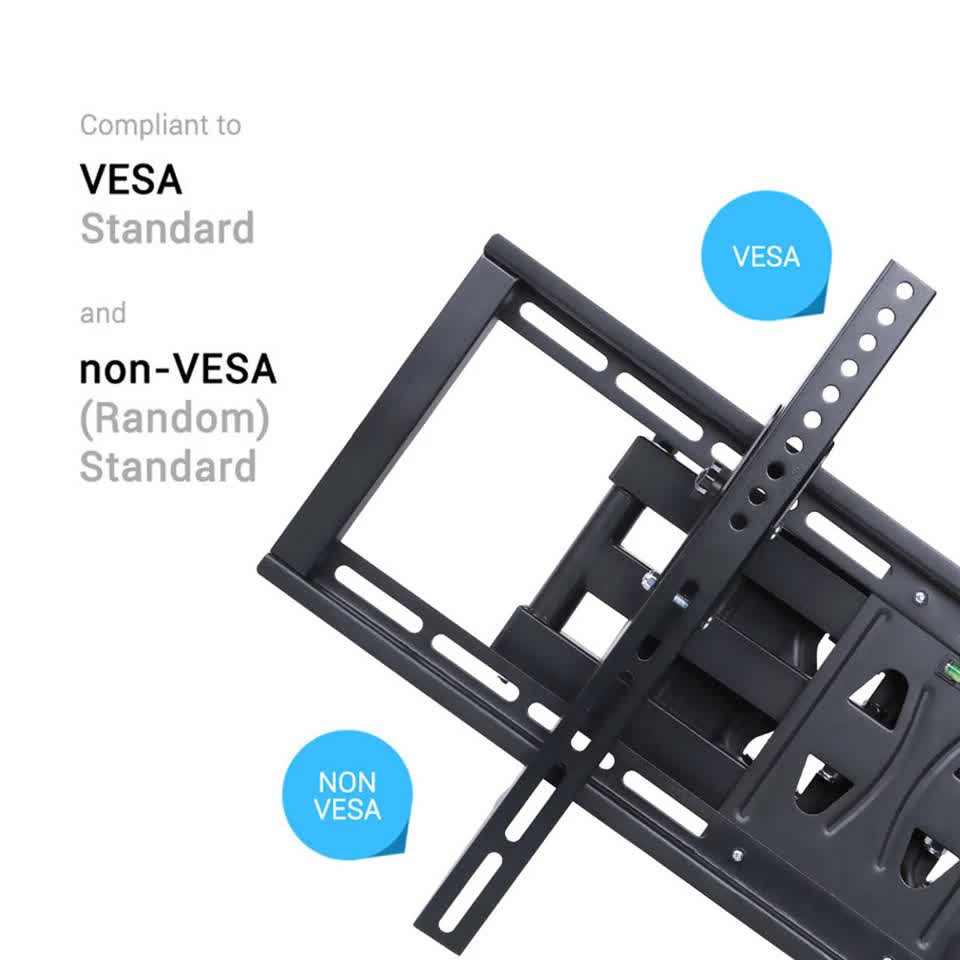 32"-65" Heavy Duty Wall Corner Tv Mount Articulating Premium Swing Arm Bracket V767-U-500A