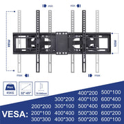 32-65" Large Extendable Strong TV Mount Wall Bracket For Most Corner Wall Angle V767-U-510A