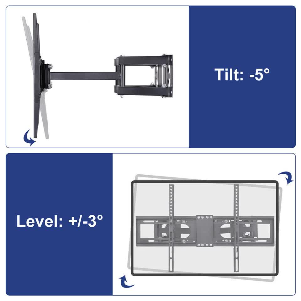 32-65" Large Extendable Strong TV Mount Wall Bracket For Most Corner Wall Angle V767-U-510A