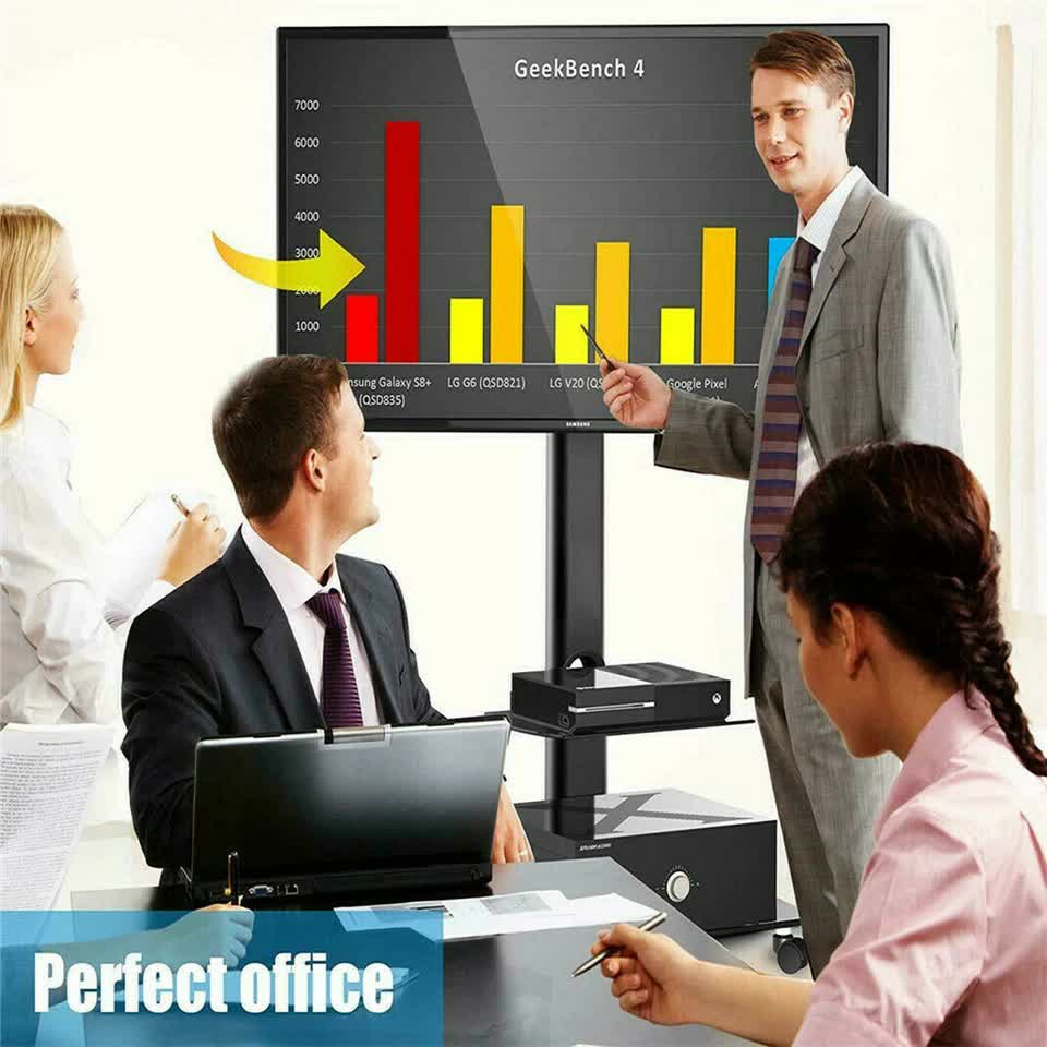 Heavy Duty Swivel Floor TV Stand Tall Corner TV Mount Stand for 32-70" LCD LED V767-U-660XZ