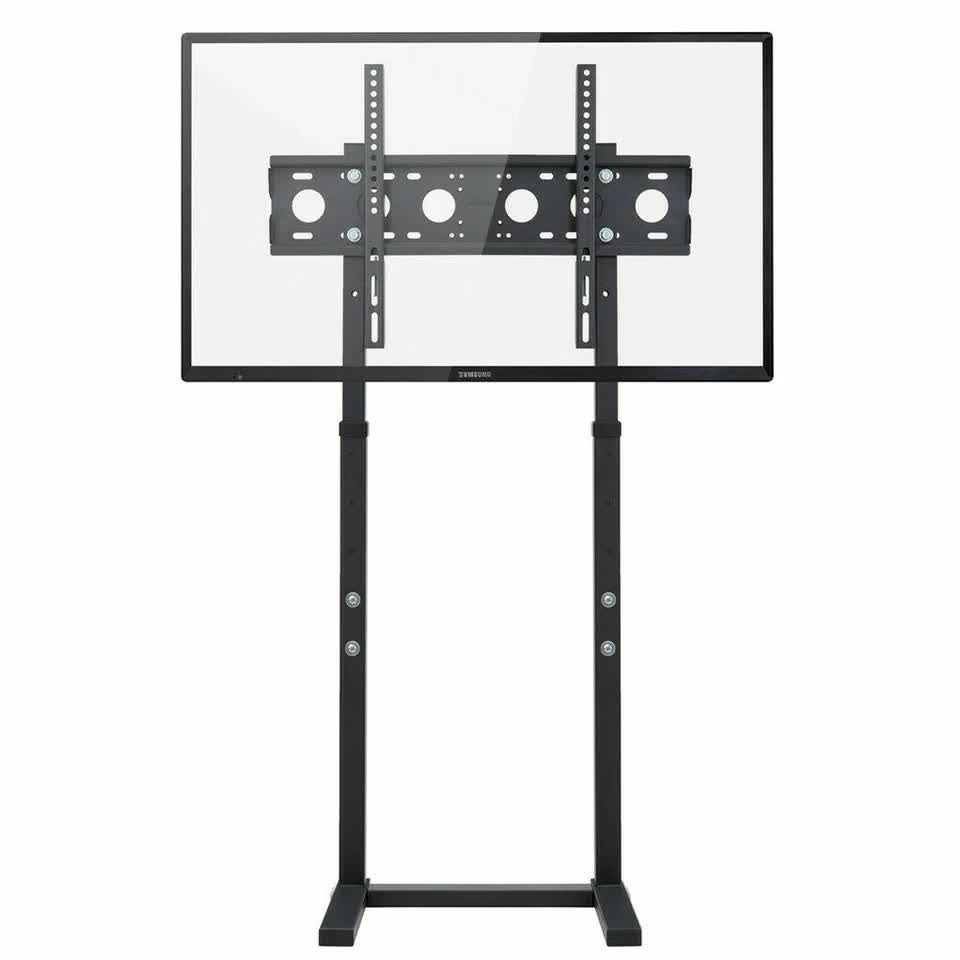 Double Pole Adjustable Tv Cart Floor Stand Mount For 32 to 65Inch V767-U-700A