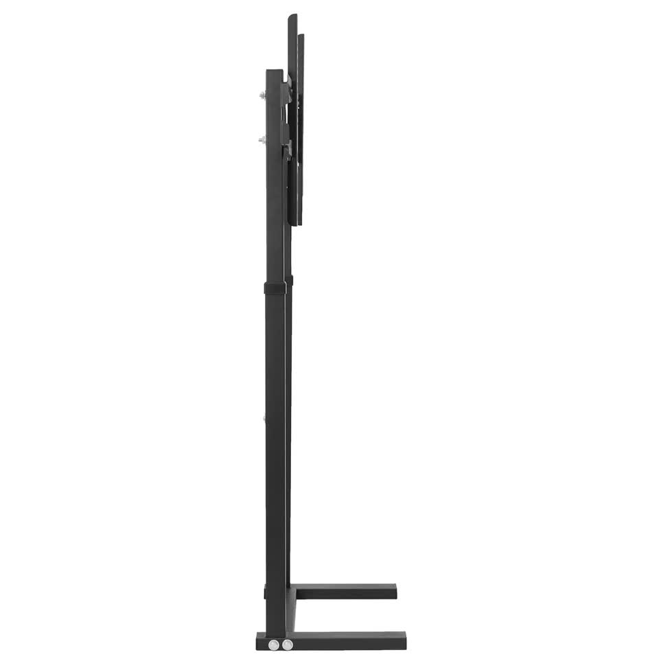 Double Pole Adjustable Tv Cart Floor Stand Mount For 32 to 65Inch V767-U-700A