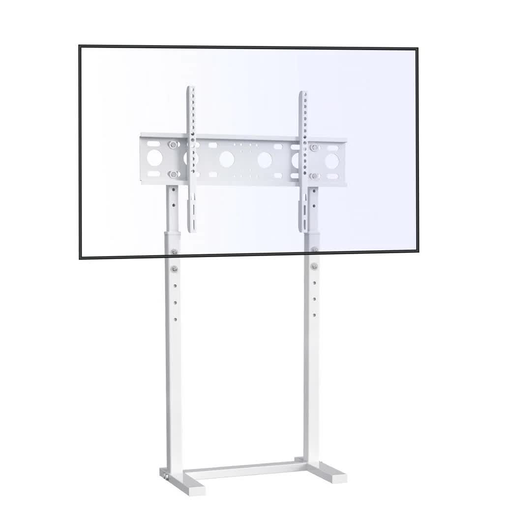 32-60 Inch TV Floor Stand Base - Universal Large TV Mount Holder Bracket - Adjustable Freestanding TV Stand V767-U-700A-WT