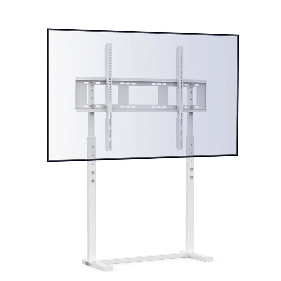 White Adjustable Free Standing TV Stand with Cable Management for TVs Size 32-100inch V767-U-700B-WT