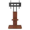 32"-65" Tv Floor Stand Adjustable Corner Tv Mount Bracket With Sturdy Wood Base V767-U-718-BK-V1