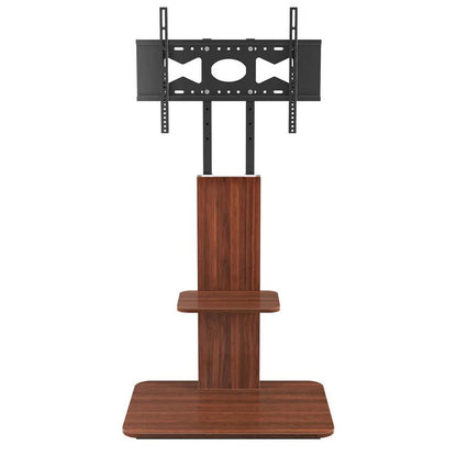 32"-65" Tv Floor Stand Adjustable Corner Tv Mount Bracket With Sturdy Wood Base V767-U-718-BK-V1