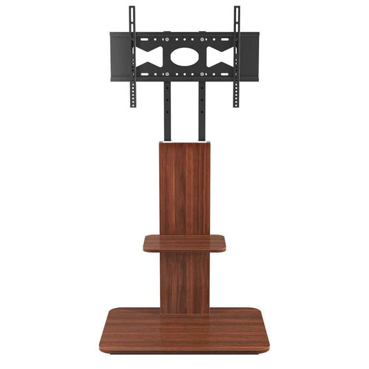 32"-65" Tv Floor Stand Adjustable Corner Tv Mount Bracket With Sturdy Wood Base V767-U-718-BK-V1