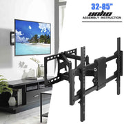 Heavy Duty Wall Mount Tilt Swivel Bracket Double Arms 32-85" Led/Plasma/Lcd Tvs V767-U-7212-GJ