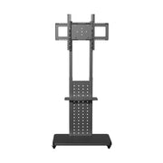 Heavy-Duty Rolling TV Cart Stand with Wheels for 32"-65" TVs | Height Adjustable Mobile Floor Mount V767-U-817-BK