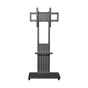 Heavy-Duty Rolling TV Cart Stand with Wheels for 32"-65" TVs | Height Adjustable Mobile Floor Mount V767-U-817-BK