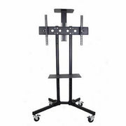 32-72" Rolling Tv Stand Mount W Dvd Storage Top Shelf Tv Bracket Trolley Casters V767-U-890A
