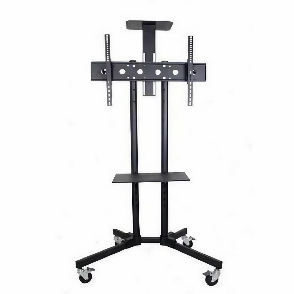 32-72" Rolling Tv Stand Mount W Dvd Storage Top Shelf Tv Bracket Trolley Casters V767-U-890A