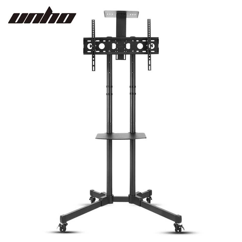 32-72" Rolling Tv Stand Mount W Dvd Storage Top Shelf Tv Bracket Trolley Casters V767-U-890A