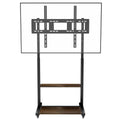 Adjustable Rolling TV Stand for 40 to 100 Inch Screens with Shelves V767-U-Z1813-86