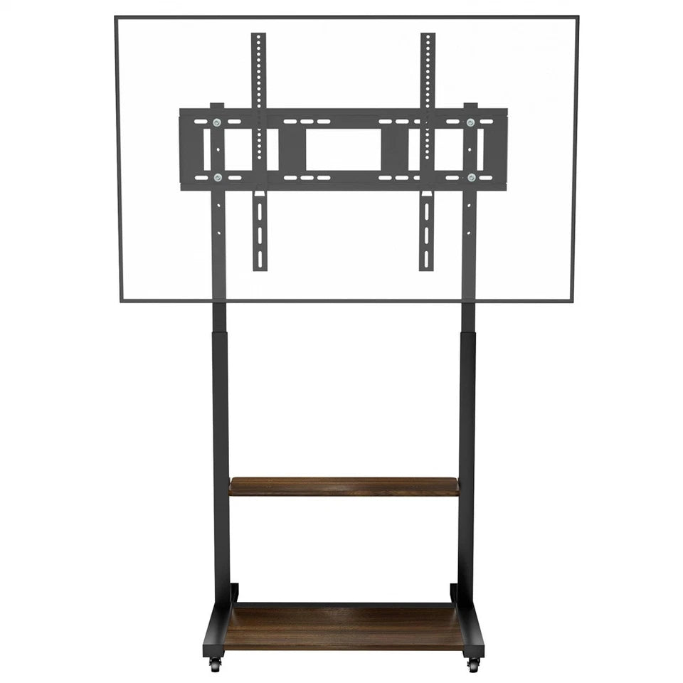Adjustable Rolling TV Stand for 40 to 100 Inch Screens with Shelves V767-U-Z1813-86