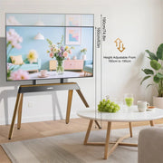 40-86 Inch Large Modern TV Floor Stand Mount - Height Adjustable LED LCD OLED Display Bracket with V767-U-Z1818-86