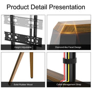 40-86 Inch Large Modern TV Floor Stand Mount - Height Adjustable LED LCD OLED Display Bracket with V767-U-Z1818-86