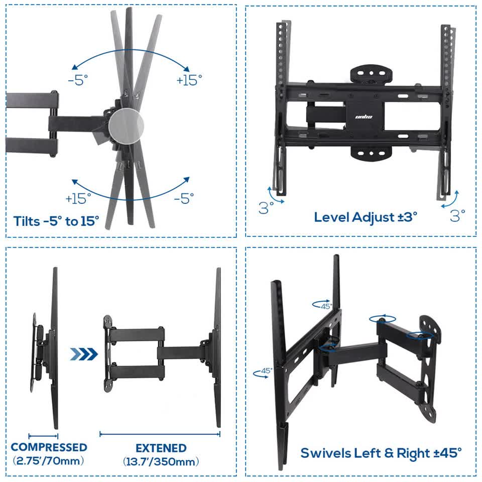 Wall Mount Bracket for 27 - 55 Inch SONY PANASONIC HISENSE KOGAN TCL LCD LED TV V767-UH2377