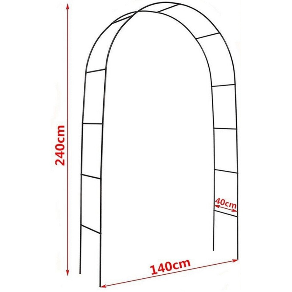 Rustproof Metal Garden Patio Arch Rose Arbour Archway Climbing Plant Trellis AU V767-X8FGM-BK-GJ