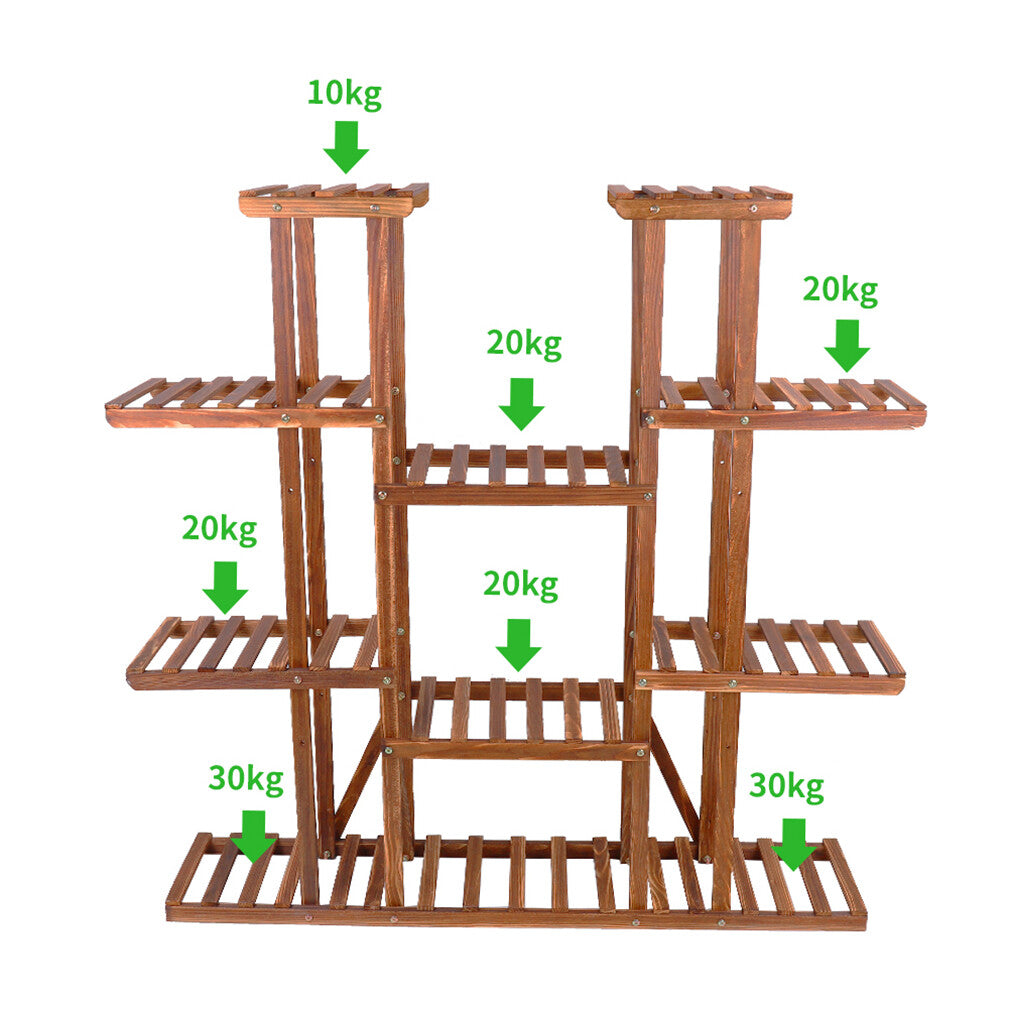 Large Wood Plant Stand Shelf V767-XJJ149