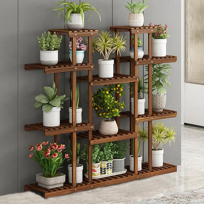 Large Wood Plant Stand Shelf V767-XJJ149