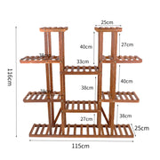 Large Wood Plant Stand Shelf V767-XJJ149