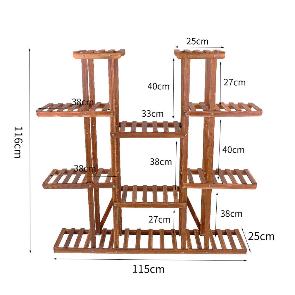 Large Wood Plant Stand Shelf V767-XJJ149