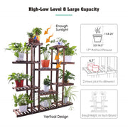 Large Wood Plant Stand Shelf V767-XJJ149