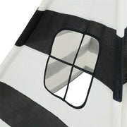 Kids Teepee Tent Black and White Stripe Children Play House for Indoor & Garden V767-XJJ162-BAW-DZ