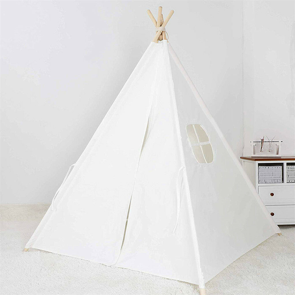 Folding Kids Tent Wigwam Teepee Childrens Play House Indoor Outdoor Girls Boys V767-XJJ162-WT-DZ