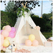 Folding Kids Tent Wigwam Teepee Childrens Play House Indoor Outdoor Girls Boys V767-XJJ162-WT-DZ