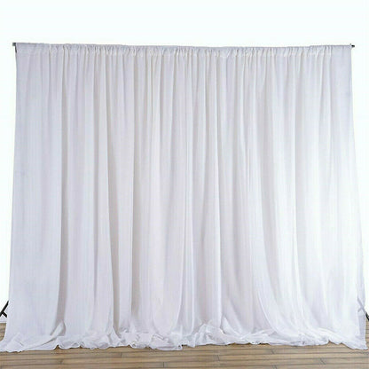 3mx6m 10ft Silk White Backdrop Drapes Curtain Wedding Ceremony Party Home Window Decor V767-XJJ175-V1