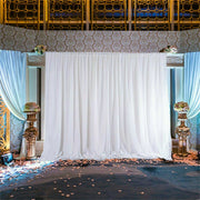 3mx6m 10ft Silk White Backdrop Drapes Curtain Wedding Ceremony Party Home Window Decor V767-XJJ175-V1