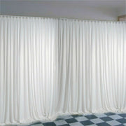 3mx6m 10ft Silk White Backdrop Drapes Curtain Wedding Ceremony Party Home Window Decor V767-XJJ175-V1